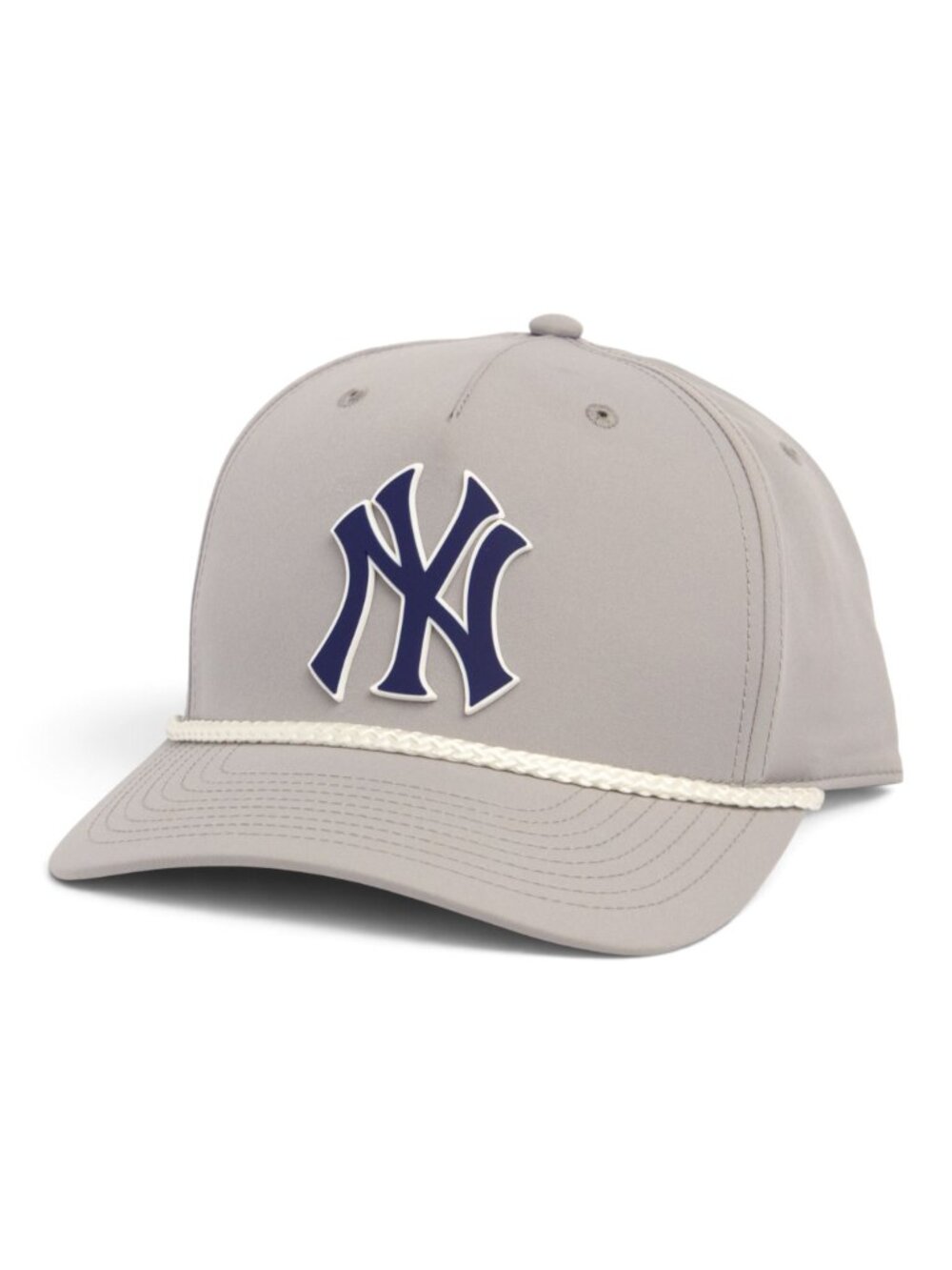 New York Yankees NY Navy 3D Five Panel Classic Rope Hat- Grey/ White